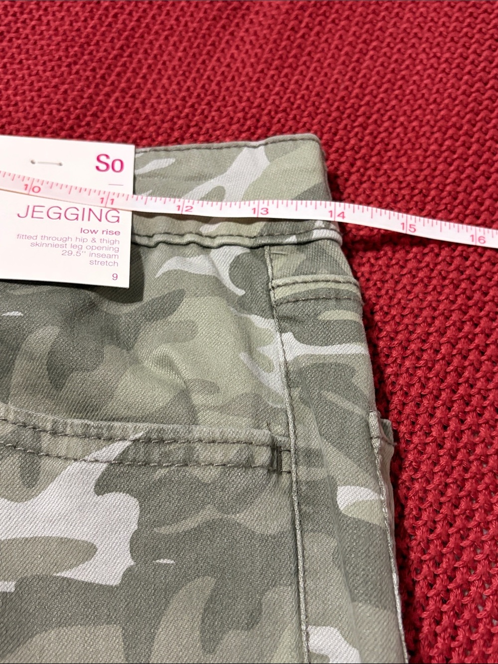 SO Juniors Olive Camo Jeggings - Green Camo - Picture 8 of 9